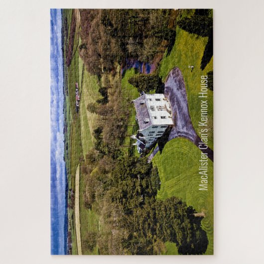 スコティッシュマカリスタークランのケノックスハウスエアリアルージュ ジグソーパズル (縦)