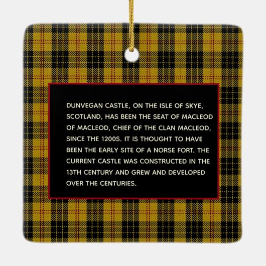 スコティッシュマクロドクランのダンビーガンキャッスルクリスマス セラミックオーナメント (裏面)