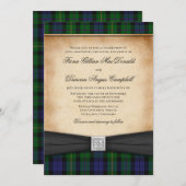 スコティッシュマックブライドタータンチェック結婚式招待状 招待状 (正面/裏面)