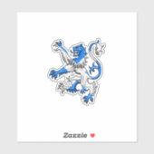 スコティッシュライオンラパンセントアンドリュー十字色 シール (シート)