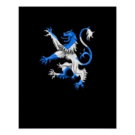 スコティッシュライオン、セントアンドリューの色 ポスター (正面)