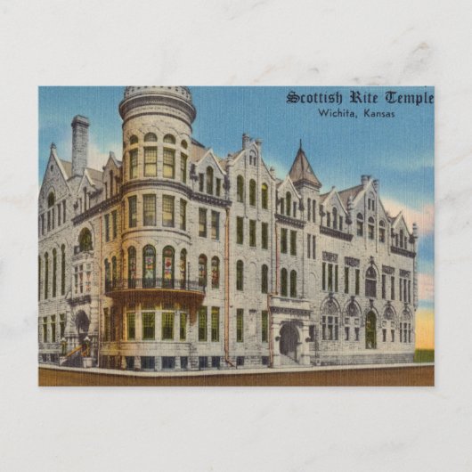 スコティッシュライトテンプルウィチタ，カンザス州 ポストカード (正面)