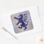 スコティッシュラパントライオンネイビーブルーケルト結び目模様 スクエアシール (封筒)