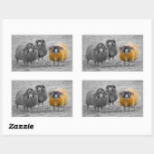 スコティッシュラムズ 長方形シール (シート)