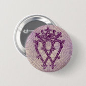 スコティッシュルケンブースパープルケルト結び目模様 缶バッジ (正面&裏面)