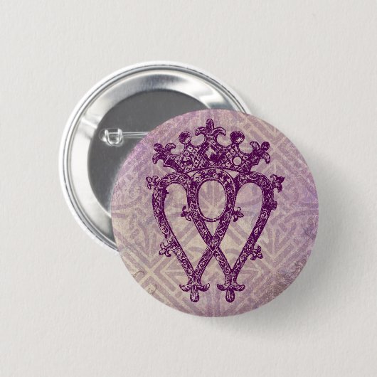 スコティッシュルケンブースパープルケルト結び目模様 缶バッジ (正面&裏面)