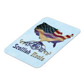 スコティッシュルーツ、アメリカ地図フレクシマグネット マグネット (左側)