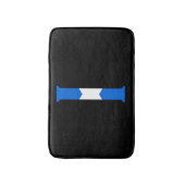 スコティッシュ国旗の上にモノグラム バスマット (正面縦)