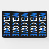 スコティッシュ国旗(v) bnrcntにオーバーレイされた歓迎 横断幕 (横)