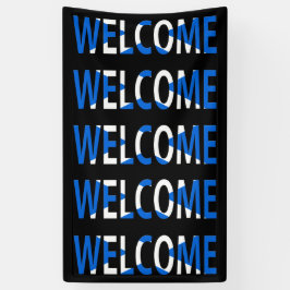 スコティッシュ国旗(v) bnrcntにオーバーレイされた歓迎 横断幕