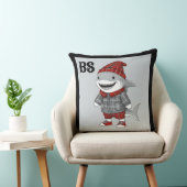 スコティッシュ変装のサメ – 魅力的タータンチェックサメ クッション (椅子)