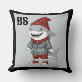 スコティッシュ変装のサメ – 魅力的タータンチェックサメ クッション