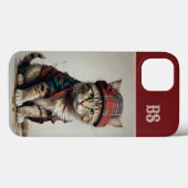 スコティッシュ変装の猫たち魅力的-タータンチェック猫 Case-Mate iPhoneケース (裏面 (横))