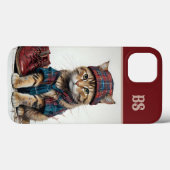 スコティッシュ変装の猫たち魅力的-タータンチェック猫 Case-Mate iPhoneケース (裏面 (横))