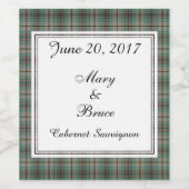 スコティッシュ結婚ワインラベルを作る ワインラベル (シングルラベル)