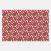 スコティッシュ絵を描・テリアのブラックオリジナルドッグアート ラッピングペーパーシート (正面2)