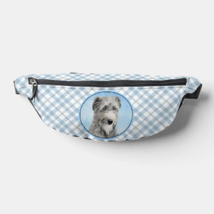 スコティッシュ絵を描・ディアハウンドのグレーオリジナルドッグアート ファニーパック