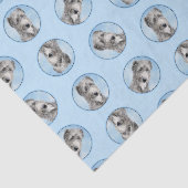 スコティッシュ絵を描・ディアハウンドのグレーオリジナルドッグアート 薄葉紙 (詳細)