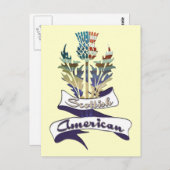 スコティッシュ・アメリカン・フラッグスはがき ポストカード (正面/裏面)