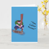 スコティッシュ・キャバー・トッサー、おもしろカード。 カード (黄色い花)