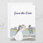 スコティッシュ、ケルト結婚ックのテーマ日付を保存 招待状 (正面/裏面)