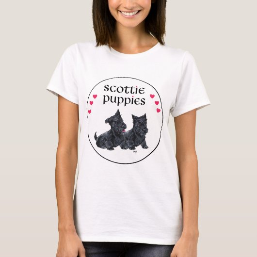 スコティッシュ・テリアの子犬のような愛 Tシャツ (正面)