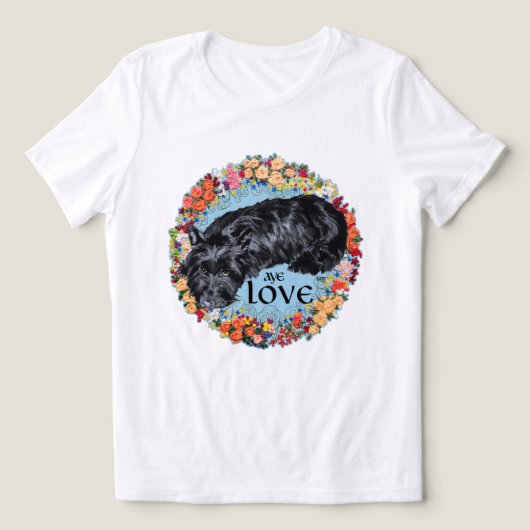スコティッシュ・テリアの愛 トライブレンドTシャツ (デザイン正面)