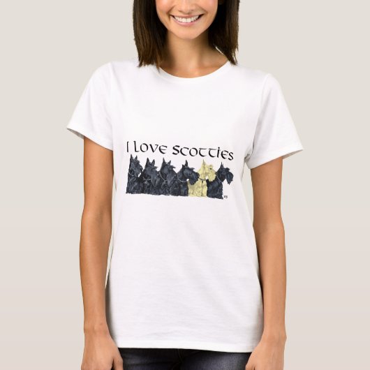 スコティッシュ・テリアの愛 Tシャツ (正面)