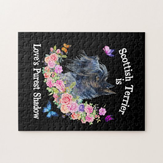 スコティッシュ・テリアは愛の純粋な影 ジグソーパズル (横)