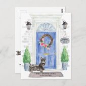 スコティッシュ・テリア引っ越し案内はがき ポストカード (正面/裏面)