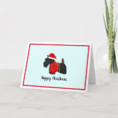 スコティッシュ・テリア(スコッティ・ドッグ)クリスマス カード (正面)