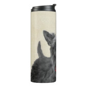 スコティッシュ・テ絵画リアーズ – かわいいオリジナルドッグアート タンブラー (回転左)