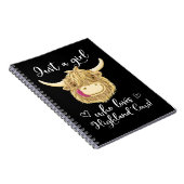 スコティッシュ・ハイランドを愛する女の子、カウムーイ ノートブック (右側)