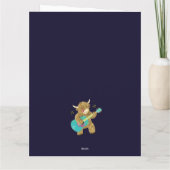 スコティッシュ・ハイランド・牛のギタリストロック・ザ・モー!  カード (裏面)