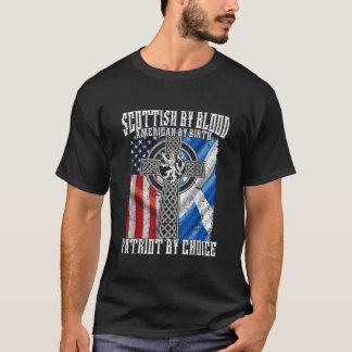 スコティッシュ・バイ・ブラッド・アメリカン・バイ・誕生・パトリオット・バイ・チョ Tシャツ