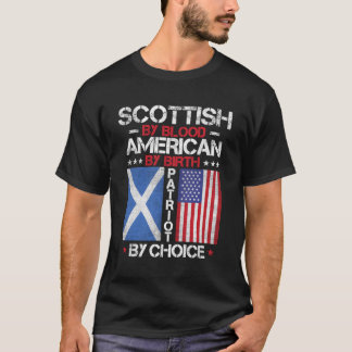 スコティッシュ・バイ・ブラッド・アメリカン・バイ・誕生・パトリオット・バイ・チョ Tシャツ