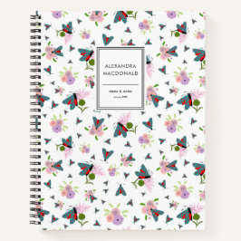 スコティッシュ・バタフライ・モガアザミの花モダン名 ノートブック