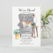 スコティッシュ・フォールド・キャットの引越しのお知らせ 案内状 (スタンド正面)