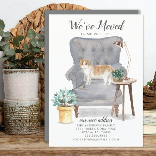 スコティッシュ・フォールド・キャットの引越しのお知らせ 案内状