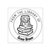 スコティッシュ・フォールド・キャット図書室 ラバースタンプ (インプリント)