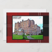 スコティッシュ・ラムゼー・クランのレッド・ブラック・タータンチェック・クリスマスカード シーズンカード (裏面)