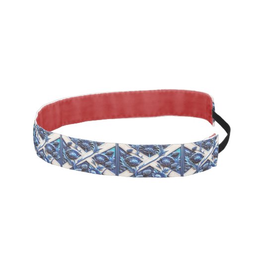 スコティッスリップまたは滑ることトのアザミを持つ非ヘッドバンド アスレチックヘッドバンド (右)