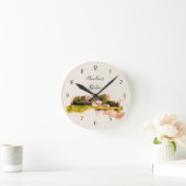 スコティッパーソナライズされたトファームハウスキッチン ラウンド壁時計 (ホーム)