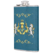 スコティッパーソナライズされたト金ゴールドシスルブルー フラスク (左)