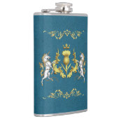 スコティッパーソナライズされたト金ゴールドシスルブルー フラスク (右)
