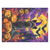 スコティッ不気味トテリアハロウィンウィッチカボチャ テーブルクロス (正面(横))