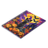 スコティッ不気味トテリアハロウィンウィッチカボチャ ノートブック (左側)