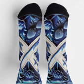 スコティッ地球に優しトのアザラシ付きメンズソックス ソックス (上部)