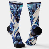 スコティッ地球に優しトのアザラシ付きメンズソックス ソックス (傾斜あり)