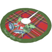 スコティッ王室のトスチュワートタータンチェッククリスマスツリースカート ブラッシュドポリエステルツリースカート (アングル)